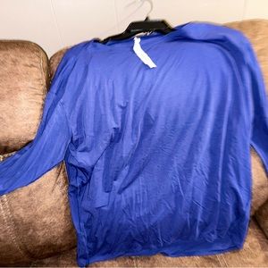 Lululemon Back in action long sleeve size 12 blue